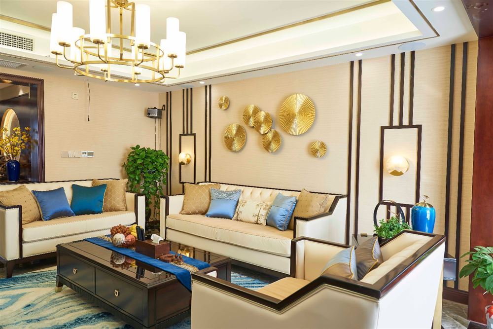 廣州市光大花園新中式風格三居室裝修案例