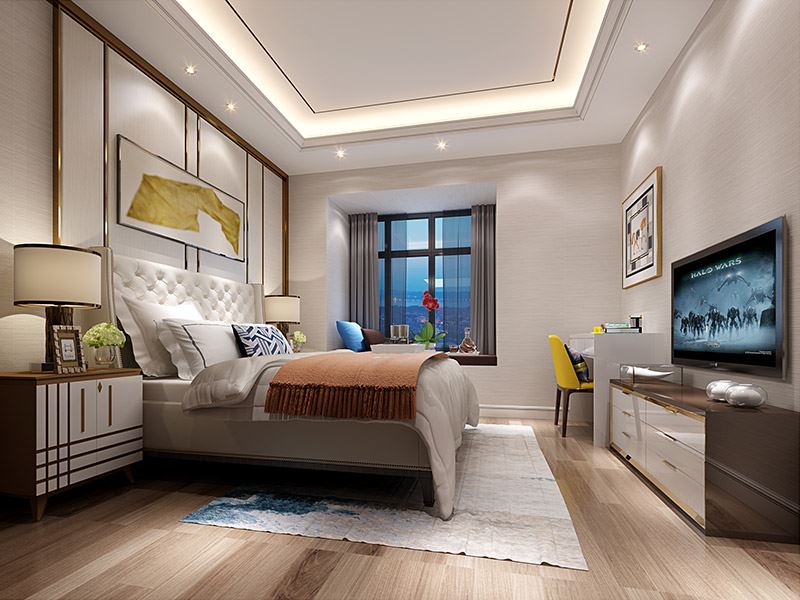 揭陽市保利&middot;半島一號輕奢風(fēng)格四居室裝修案例