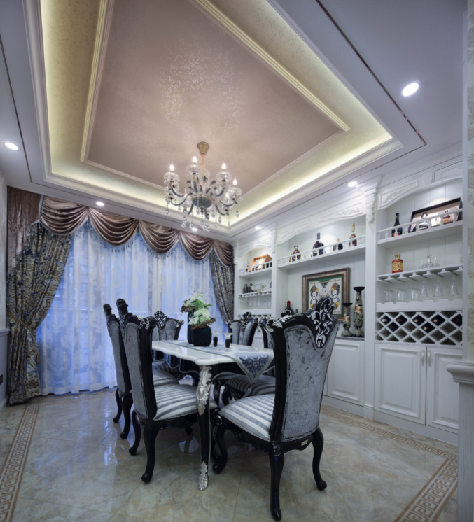 輕奢風(fēng)格家裝設(shè)計(jì)室內(nèi)裝修效果圖-餐廳 輕奢風(fēng)格家裝設(shè)計(jì)室內(nèi)裝修效果圖-餐廳