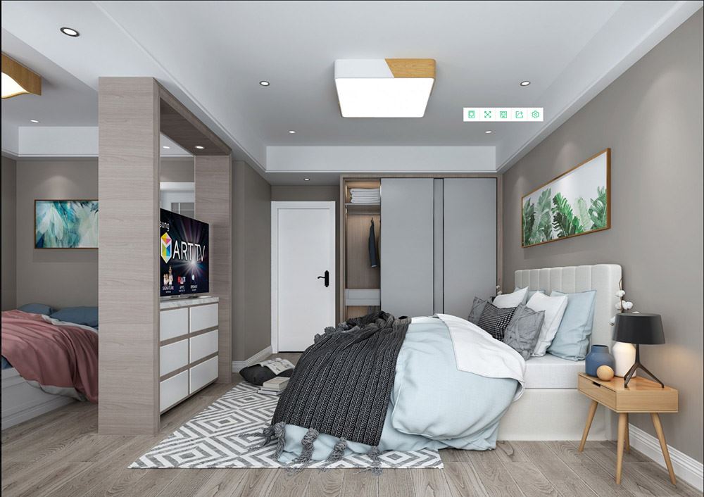 臺(tái)州市濱江&middot;鉑金海岸現(xiàn)代簡(jiǎn)約風(fēng)格三居室裝修案例