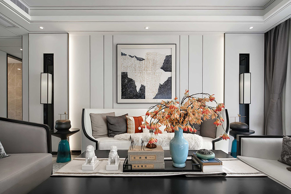 現(xiàn)代輕奢風(fēng)格室內(nèi)裝修效果圖-江山一品三居125平米-客廳 現(xiàn)代輕奢風(fēng)格室內(nèi)裝修效果圖-江山一品三居125平米-客廳