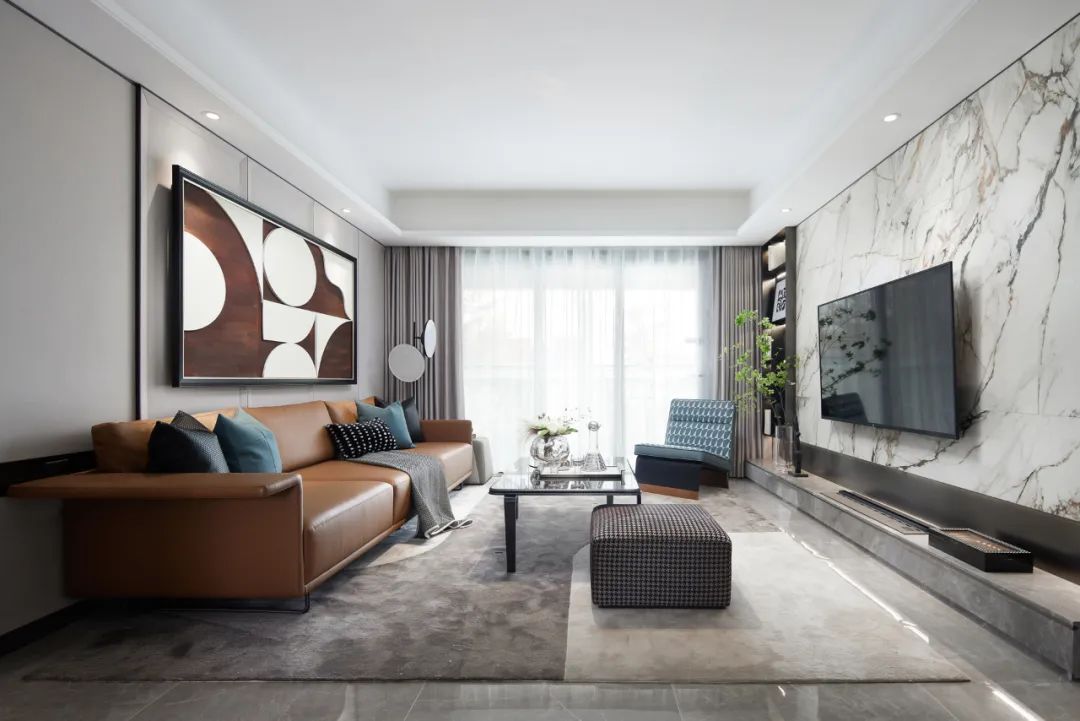 現(xiàn)代輕奢風(fēng)格室內(nèi)設(shè)計(jì)家裝案例-客廳 現(xiàn)代輕奢風(fēng)格室內(nèi)設(shè)計(jì)家裝案例-客廳