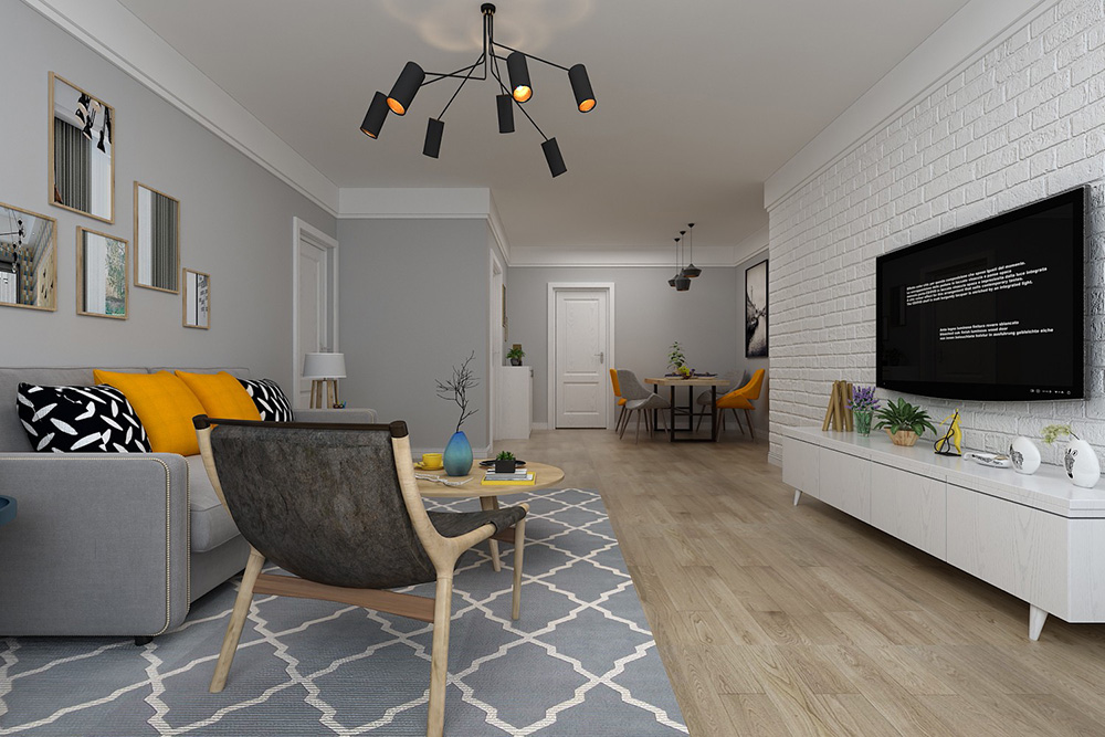 高級灰北歐風格室內(nèi)裝修效果圖-佛山恒大御瀾庭三居125平米-室內(nèi)客廳裝修 高級灰北歐風格室內(nèi)裝修效果圖-佛山恒大御瀾庭三居125平米-室內(nèi)客廳裝修