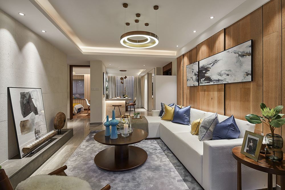 南寧市榮和大地輕奢風(fēng)格三居室裝修案例