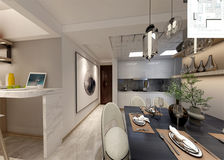 現(xiàn)代前衛(wèi)風(fēng)格室內(nèi)裝修效果圖-雅居樂御賓府三居145平米-餐廳 現(xiàn)代前衛(wèi)風(fēng)格室內(nèi)裝修效果圖-雅居樂御賓府三居145平米-餐廳