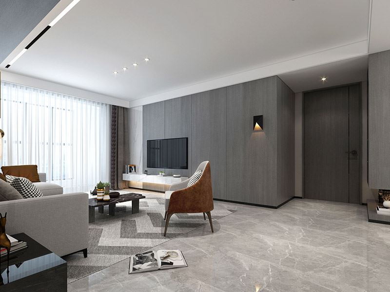 河源市百利?；▓@現(xiàn)代簡(jiǎn)約風(fēng)格三居室裝修案例