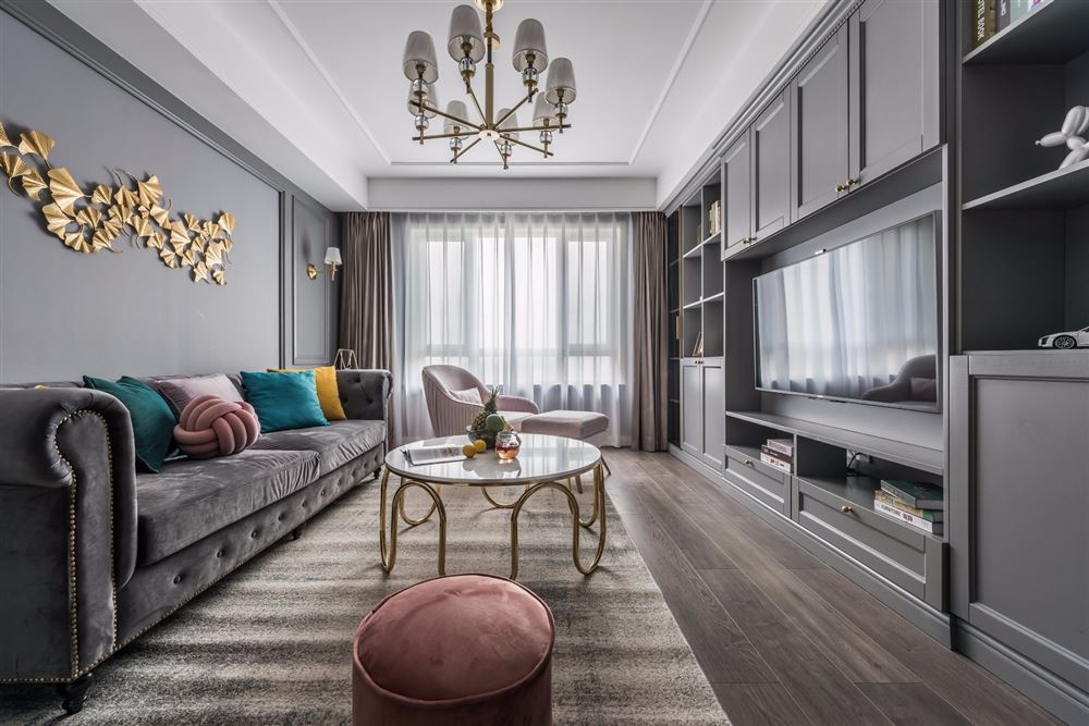 廣州市奧園灣區(qū)智谷輕奢風(fēng)格二居室裝修案例