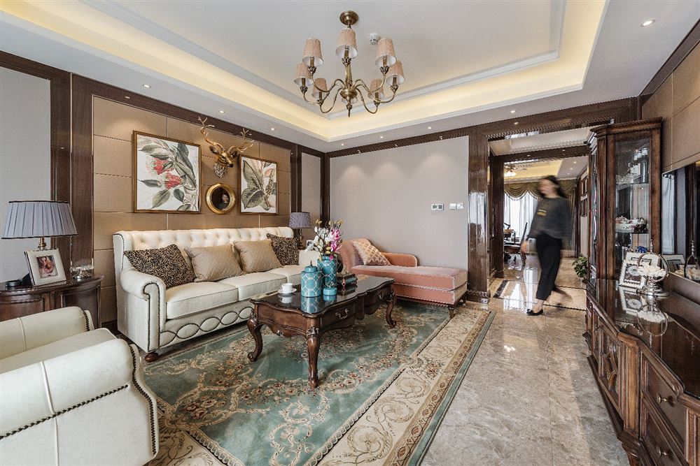 佛山市招商城市主場(chǎng)美式風(fēng)格三居室裝修案例