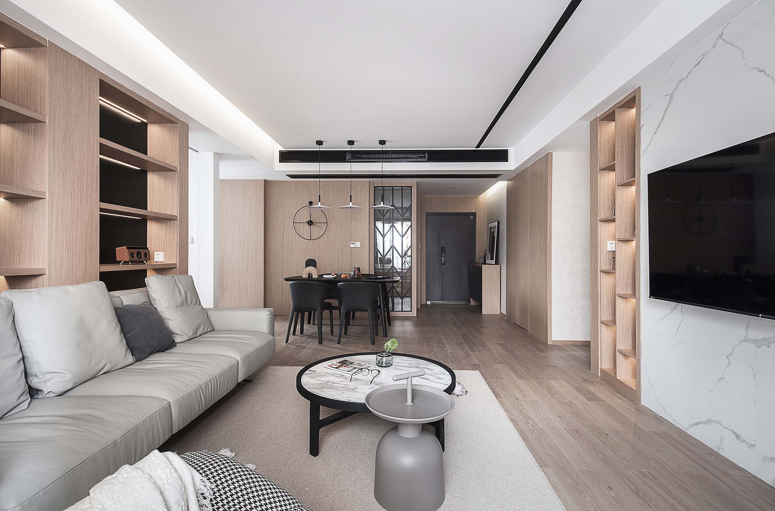 現(xiàn)代簡約風格室內家裝案例效果圖-客餐廳