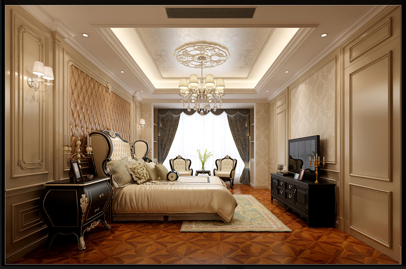 佛山市保利雲(yún)上歐式風(fēng)格三居室裝修案例