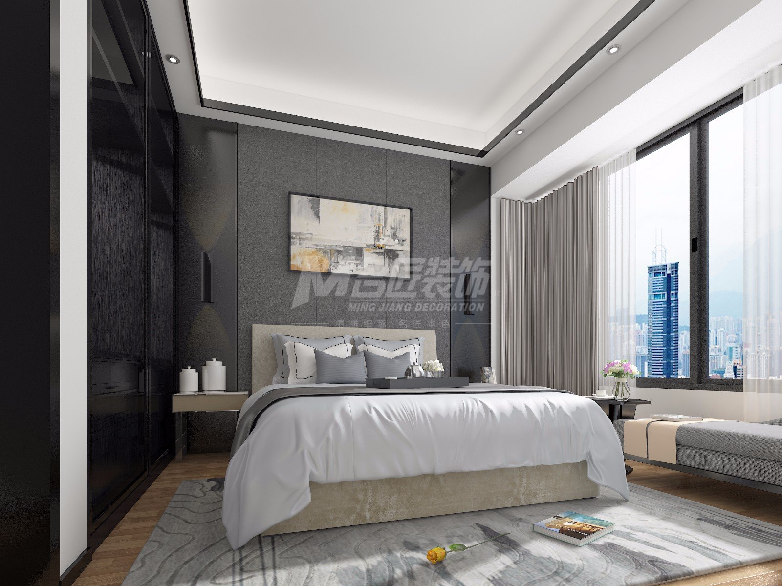 茂名市北岸北虎塘小區(qū)現(xiàn)代簡(jiǎn)約風(fēng)格四居室裝修案例