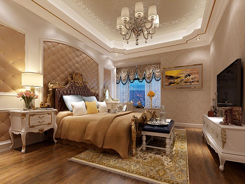 揭陽(yáng)市濱江尚都?xì)W式風(fēng)格四居室裝修案例