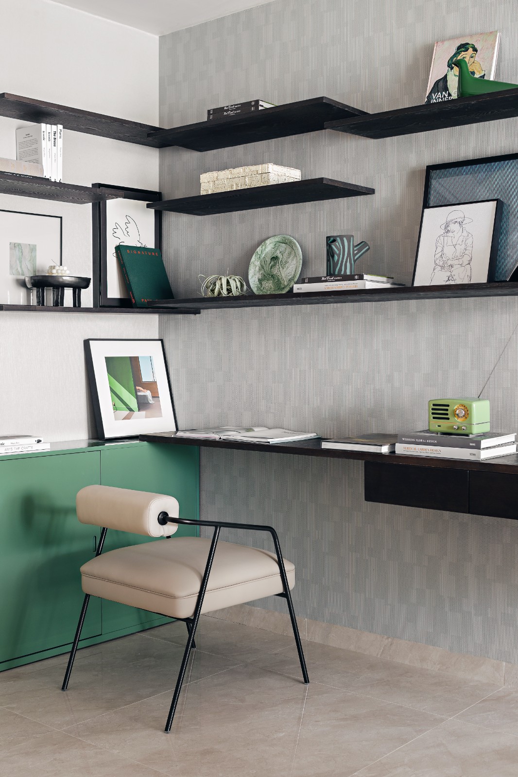 現(xiàn)代輕奢風格室內設計家裝案例-書房 現(xiàn)代輕奢風格室內設計家裝案例-書房