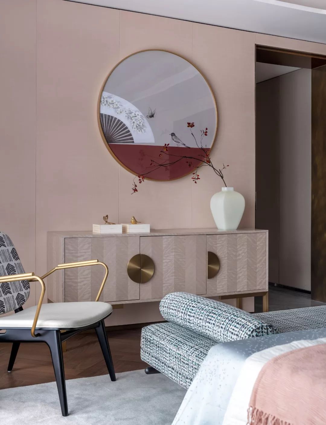 新中式風格家裝設(shè)計室內(nèi)裝修效果圖-臥室裝飾