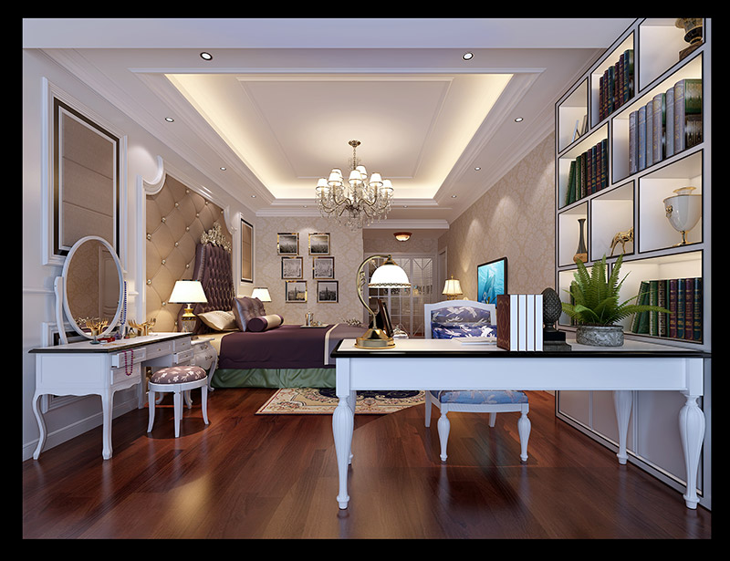 歐式風格室內(nèi)裝修設計效果圖-東湖洲花園四居160平米-室內(nèi)裝修設計主臥 歐式風格室內(nèi)裝修設計效果圖-東湖洲花園四居160平米-室內(nèi)裝修設計主臥