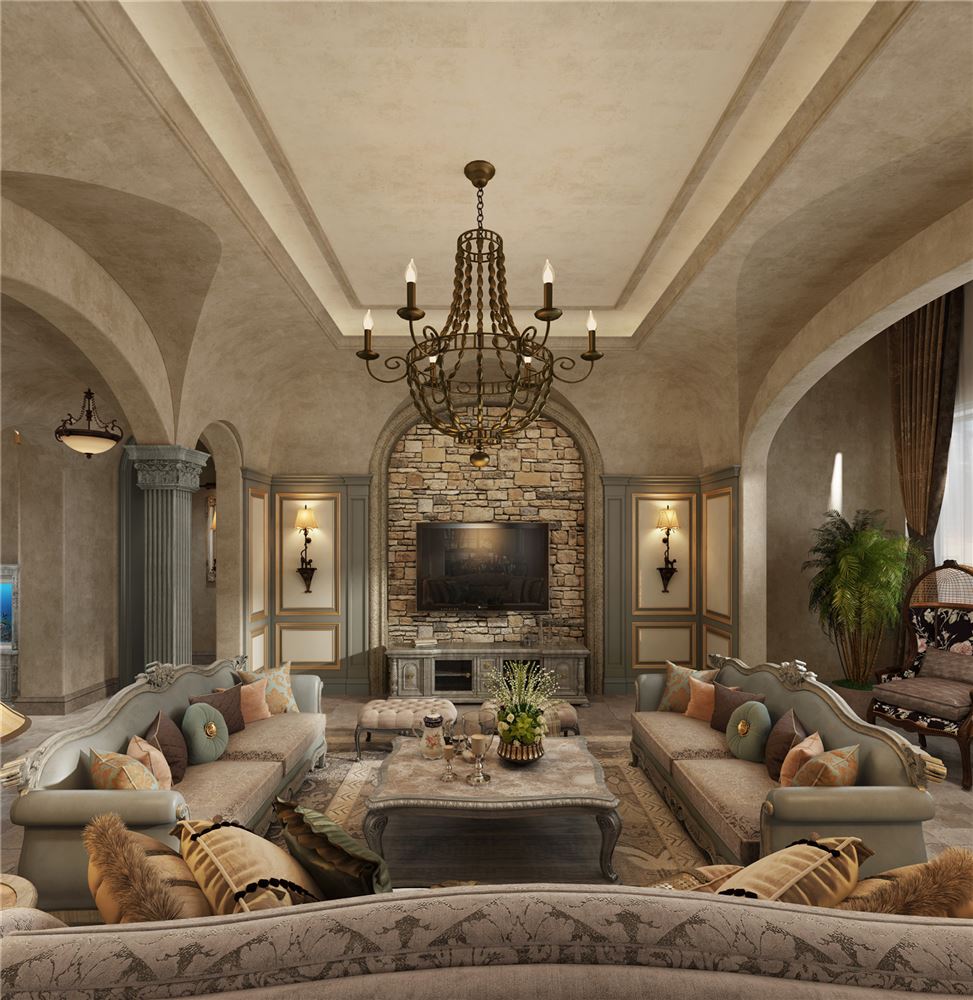 廣州市萬科南方公元?dú)W式風(fēng)格平層裝修案例