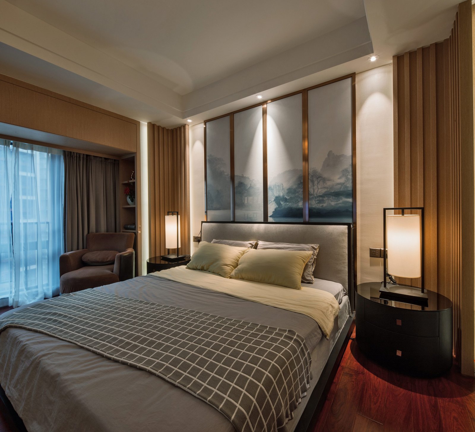 裝修公司新中式風(fēng)格室內(nèi)裝修效果圖-臥室 裝修公司新中式風(fēng)格室內(nèi)裝修效果圖-臥室