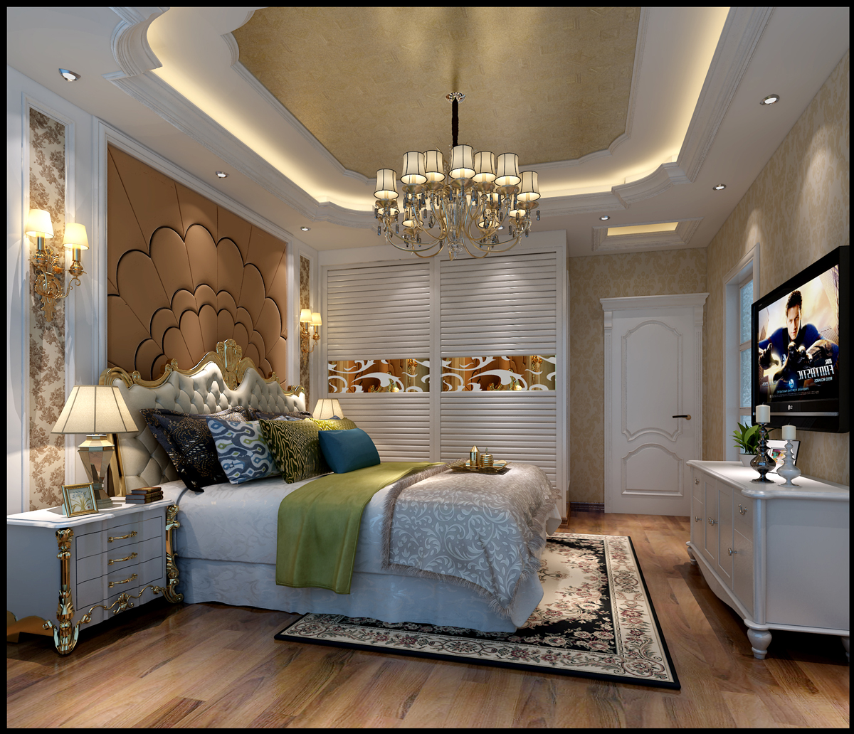 佛山市萬(wàn)科金域水岸歐式風(fēng)格三居室裝修案例