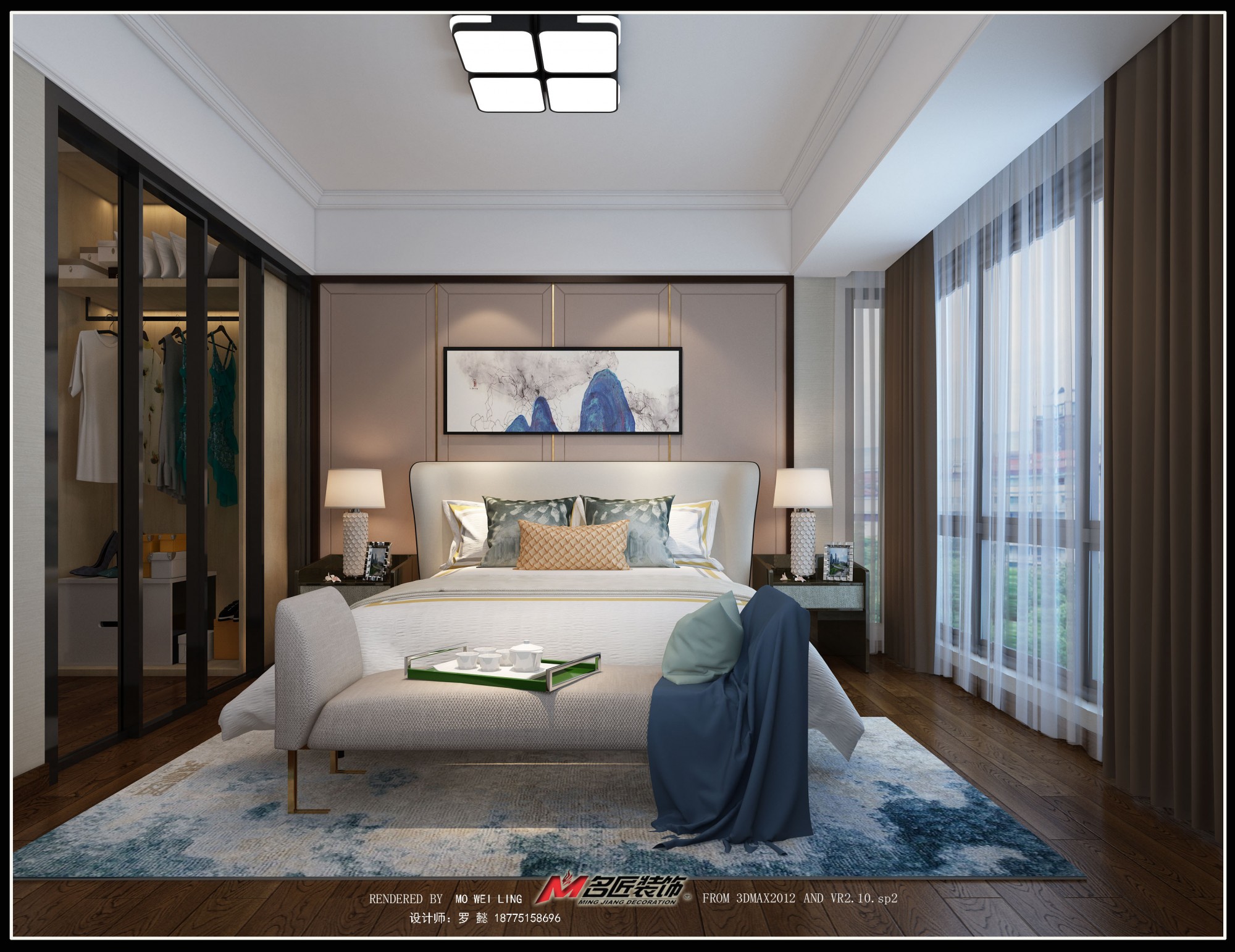 佛山市金茂碧桂園正榮府新中式風(fēng)格三居室裝修案例