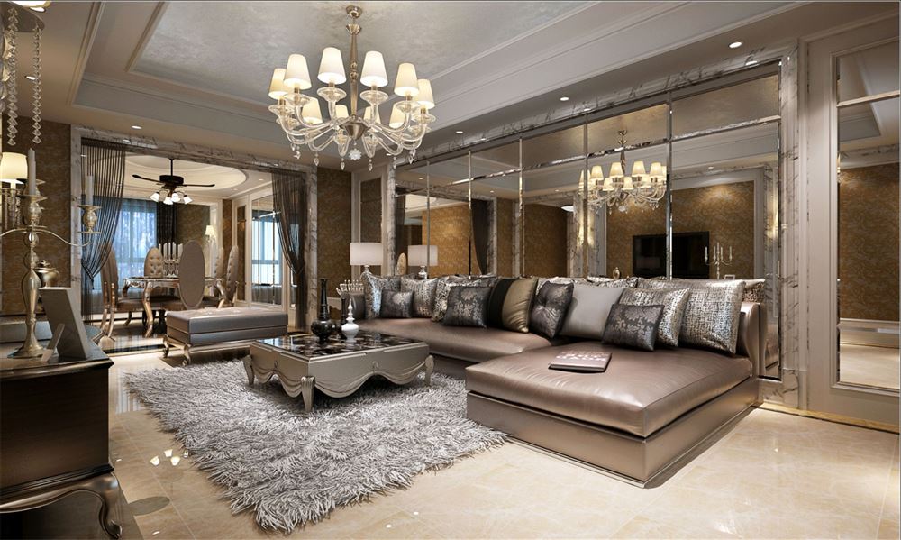 廣州市怡港花園歐式風格四居室裝修案例