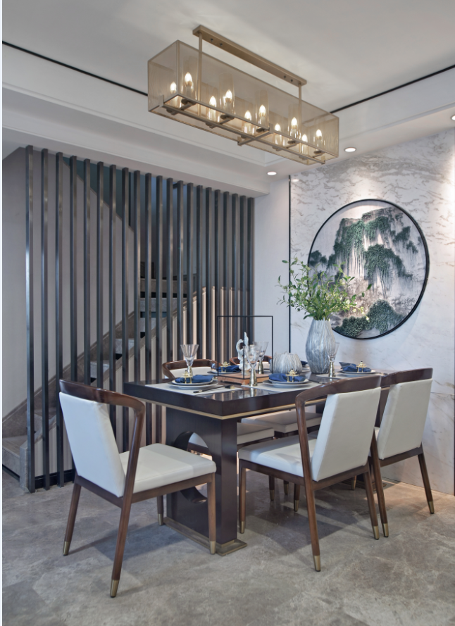 裝修案例新中式風(fēng)格室內(nèi)裝修效果圖-餐廳 裝修案例新中式風(fēng)格室內(nèi)裝修效果圖-餐廳