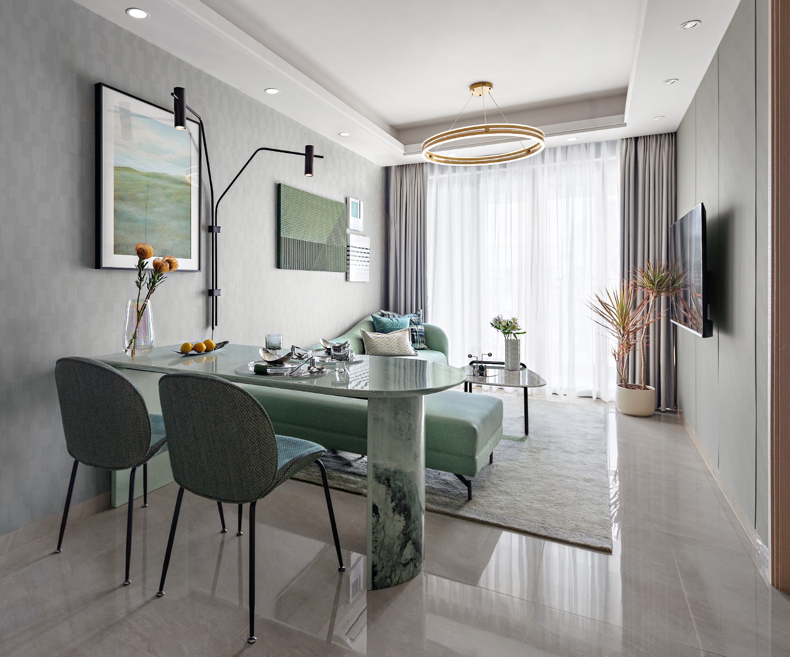 現(xiàn)代輕奢風格室內設計家裝案例-餐廳 現(xiàn)代輕奢風格室內設計家裝案例-餐廳