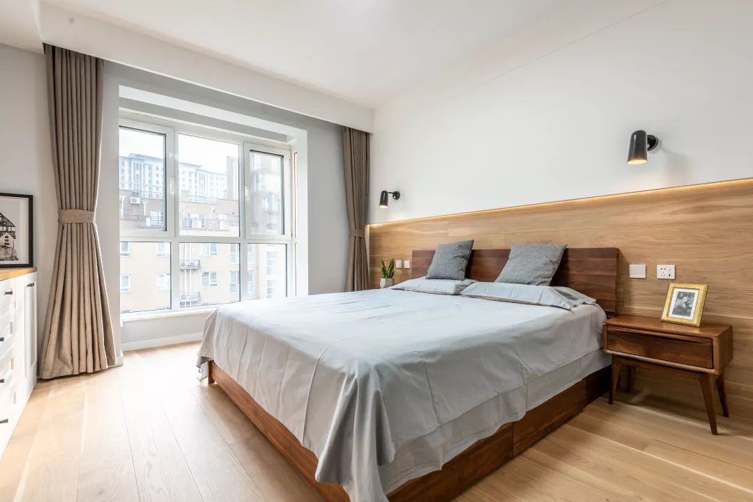 北歐原木風(fēng)格室內(nèi)設(shè)計(jì)家裝案例-主臥 北歐原木風(fēng)格室內(nèi)設(shè)計(jì)家裝案例-主臥