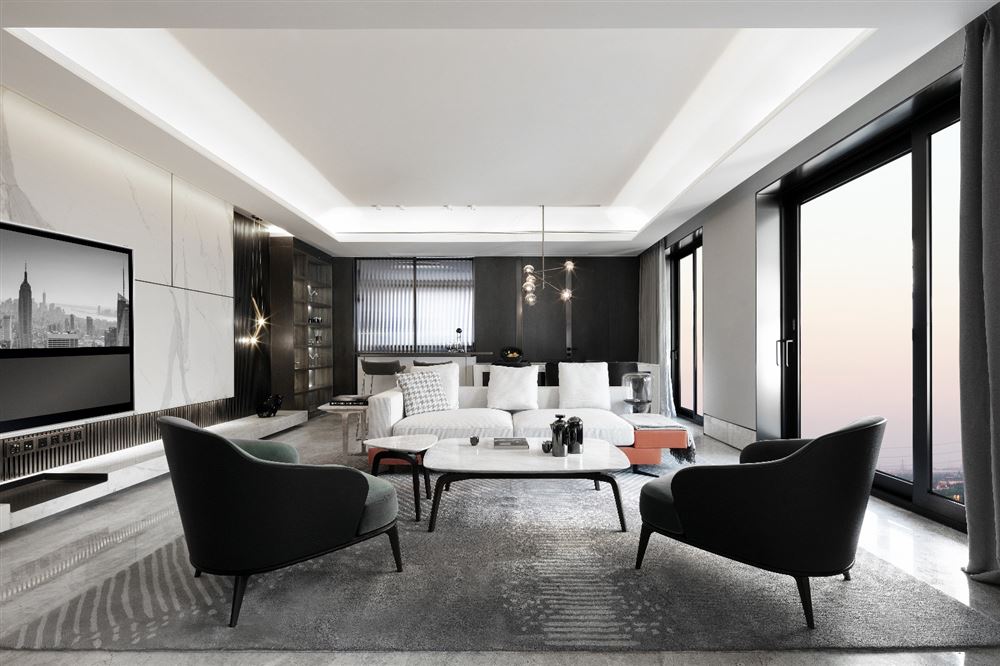 佛山市中交&middot;瀧灣云城輕奢風(fēng)格三居室裝修案例