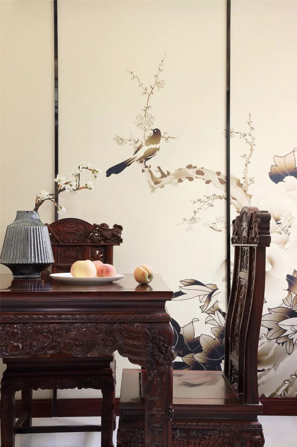 新中式風(fēng)格別墅裝修效果圖-萬科城別墅320平米-別墅餐桌