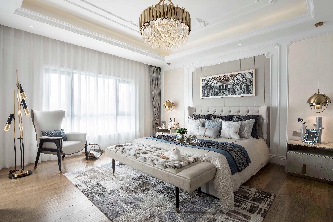 法式輕奢風(fēng)格家裝設(shè)計室內(nèi)裝修效果圖-臥室 法式輕奢風(fēng)格家裝設(shè)計室內(nèi)裝修效果圖-臥室