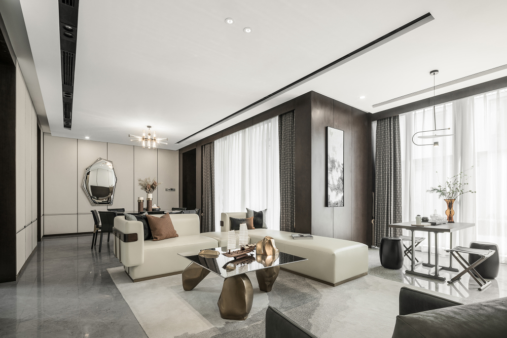 新中式風格室內家裝案例效果圖-客廳 新中式風格室內家裝案例效果圖-客廳