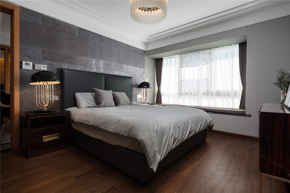 國悅九曲灣三居160平米輕奢風(fēng)格室內(nèi)裝修案例-臥室 國悅九曲灣三居160平米輕奢風(fēng)格室內(nèi)裝修案例-臥室