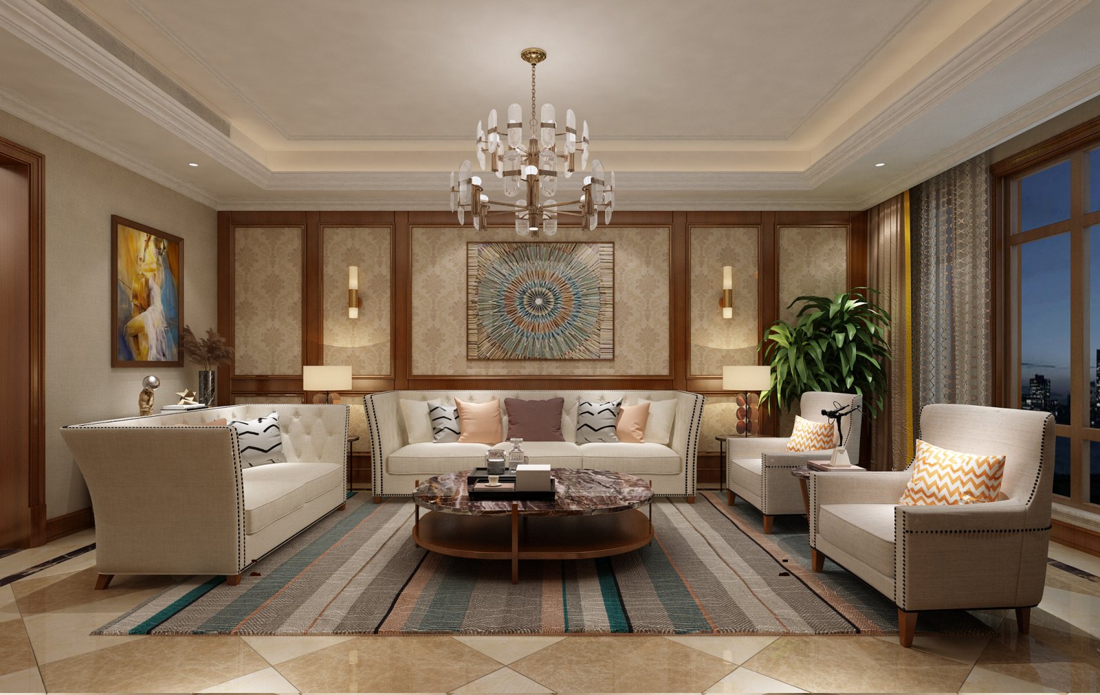 裝修案例歐式風格室內(nèi)裝修效果圖-客廳 裝修案例歐式風格室內(nèi)裝修效果圖-客廳