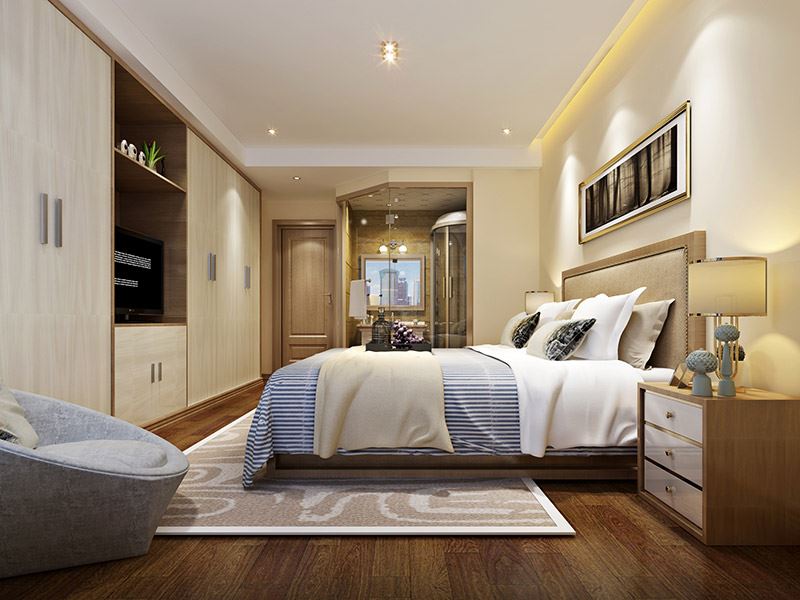 河源市百利?；▓@現(xiàn)代簡(jiǎn)約風(fēng)格四居室裝修案例