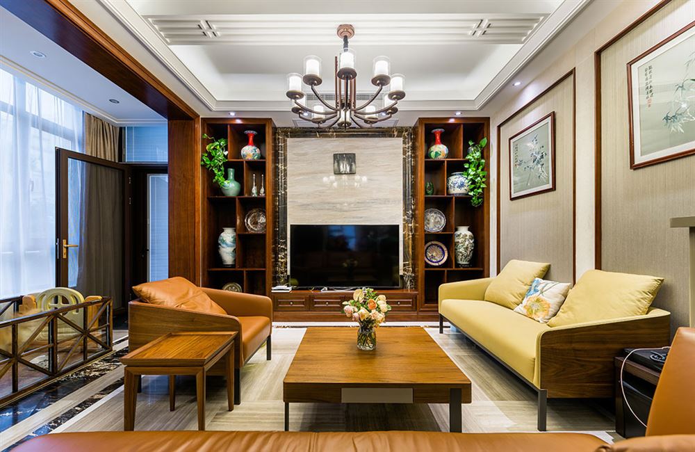 自貢市東大&middot;川南家居城一期新中式風(fēng)格別墅裝修案例
