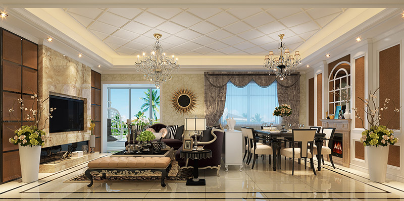 古典歐式風(fēng)格室內(nèi)裝修效果圖-二醫(yī)院專家樓三居118平米-客廳 古典歐式風(fēng)格室內(nèi)裝修效果圖-二醫(yī)院專家樓三居118平米-客廳