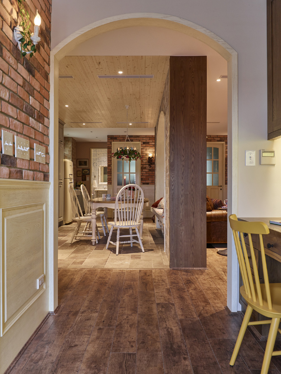 南航碧花園別墅360平米田園風格裝修案例-花園玄關(guān) 南航碧花園別墅360平米田園風格裝修案例-花園玄關(guān)