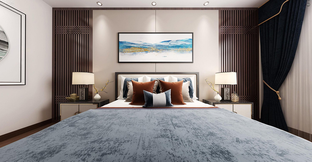 佛山碧桂園別墅250平米新中式風(fēng)格室內(nèi)裝修案例-臥室 佛山碧桂園別墅250平米新中式風(fēng)格室內(nèi)裝修案例-臥室