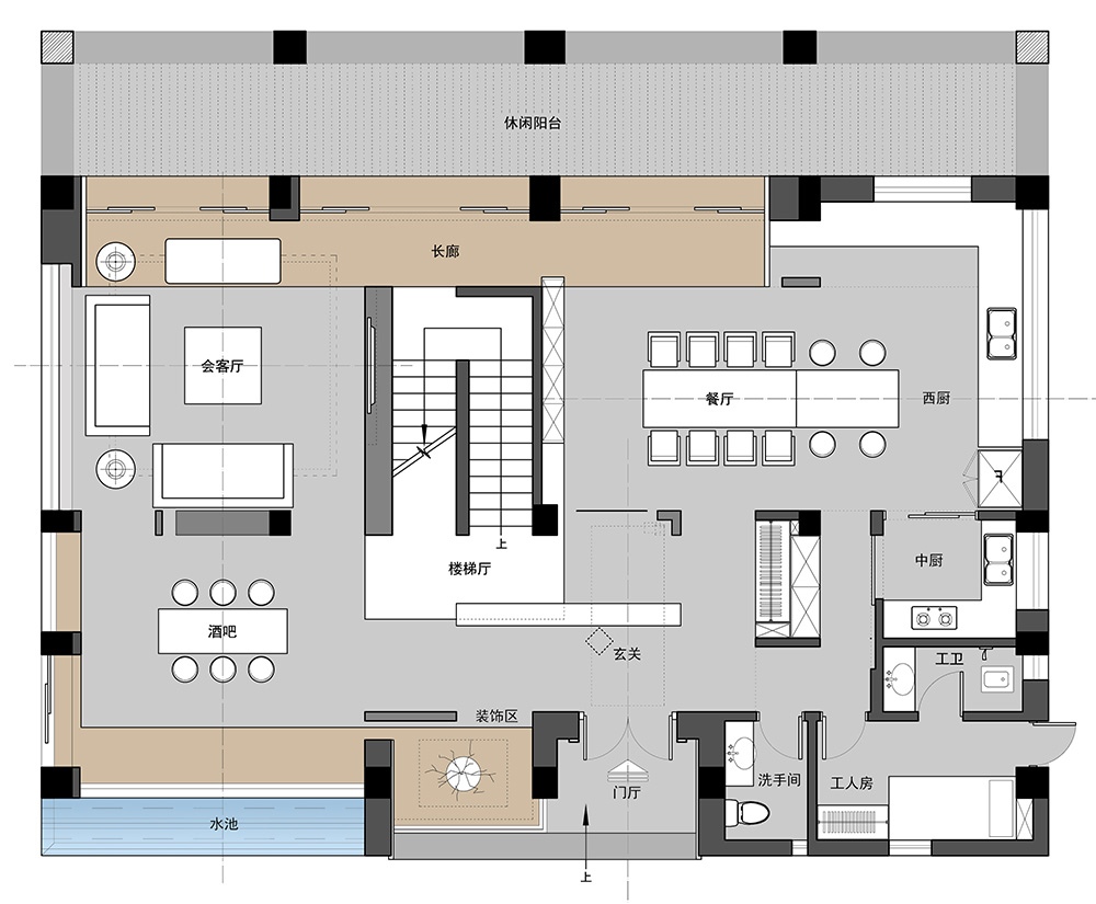 現(xiàn)代極簡風格別墅裝修設計效果圖-迎江"逸"墅·碧桂園-別墅裝修設計一樓平面圖 現(xiàn)代極簡風格別墅裝修設計效果圖-迎江"逸"墅·碧桂園-別墅裝修設計一樓平面圖