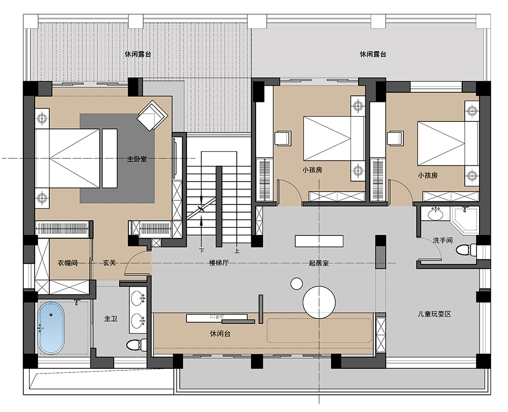 現(xiàn)代極簡風格別墅裝修設計效果圖-迎江"逸"墅·碧桂園-別墅裝修設計二樓平面圖 現(xiàn)代極簡風格別墅裝修設計效果圖-迎江"逸"墅·碧桂園-別墅裝修設計二樓平面圖