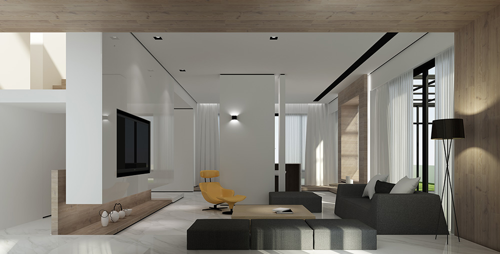 現(xiàn)代極簡風格別墅裝修設計效果圖-迎江"逸"墅·碧桂園-別墅裝修設計一樓客廳 現(xiàn)代極簡風格別墅裝修設計效果圖-迎江"逸"墅·碧桂園-別墅裝修設計一樓客廳