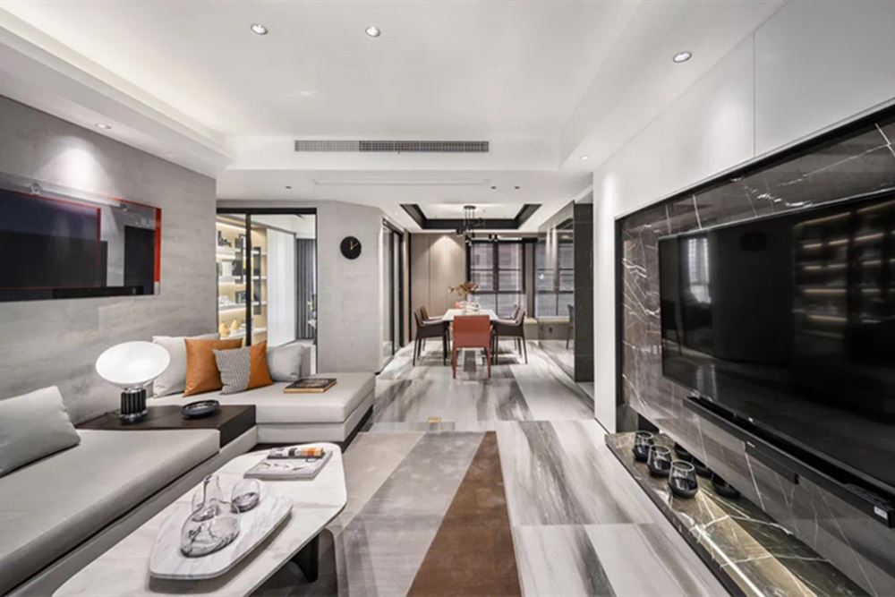 廣州市陽光城麗景灣現(xiàn)代簡約風(fēng)格三居室裝修案例