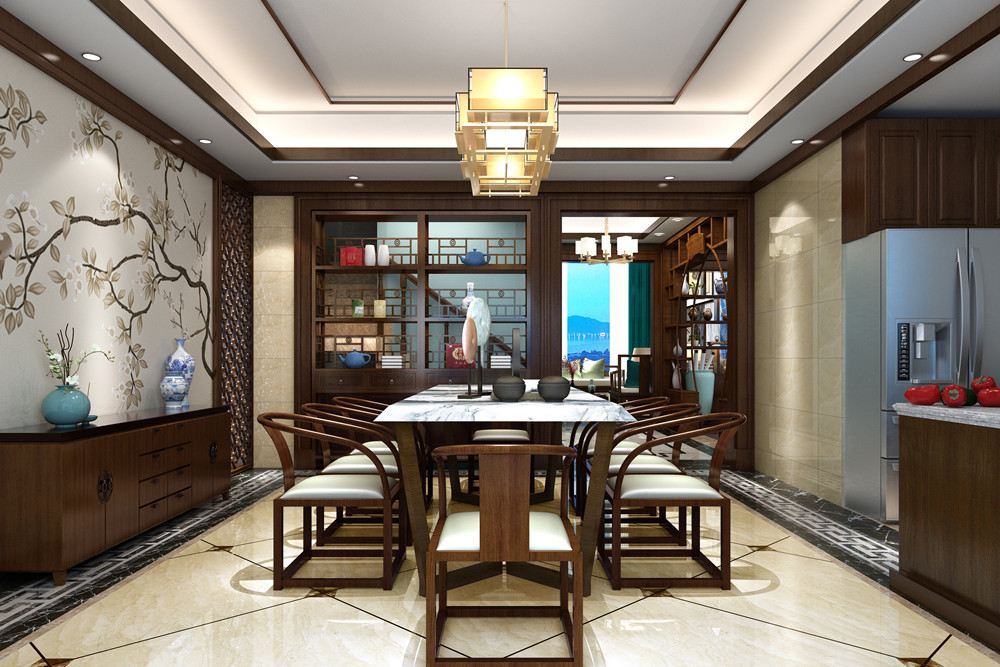 惠州市碧桂園竹溪山境花園新中式風(fēng)格別墅裝修案例
