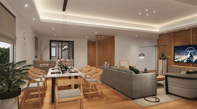 廣州市萬科東薈城現(xiàn)代簡約風格四居室裝修案例