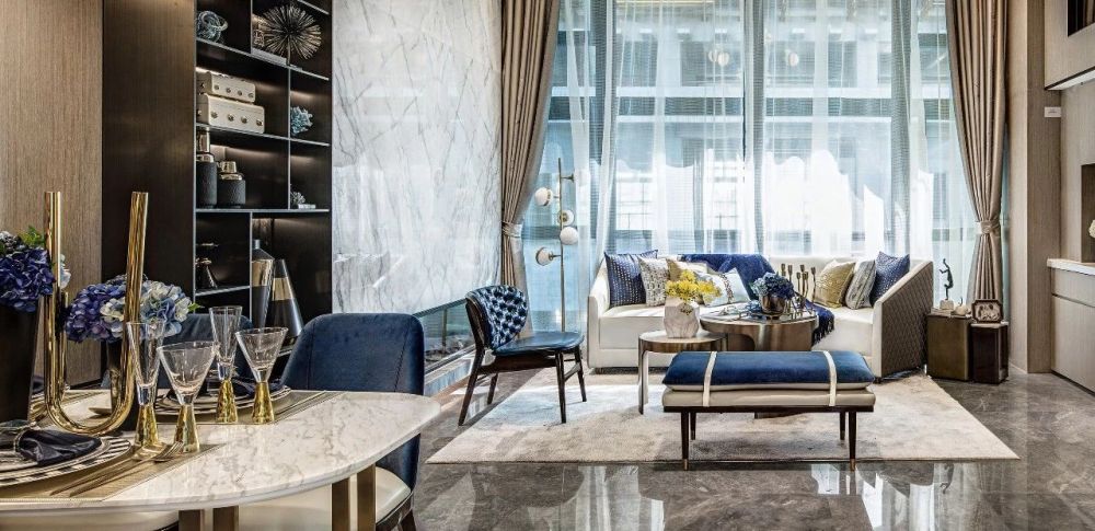 廣州101-200平米輕奢風(fēng)格恒大中央廣場室內(nèi)設(shè)計效果圖