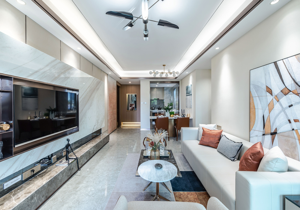 廣州市東方新世界輕奢風(fēng)格三居室裝修案例