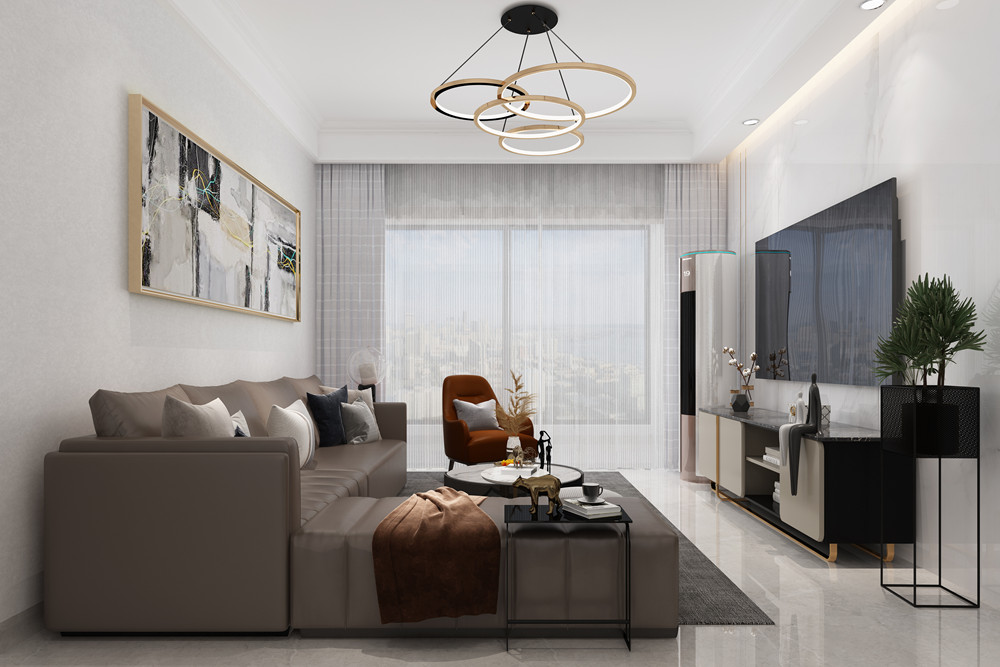 惠州市佳兆業(yè)&middot;湯泉驛現(xiàn)代簡約風(fēng)格三居室裝修案例