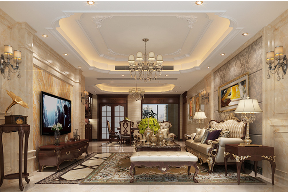 珠海市時代傾城&middot;雙生花歐式風(fēng)格別墅裝修案例