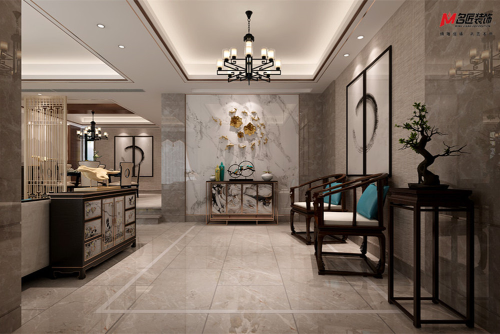 合肥市碧桂園&middot;西江樾新中式風(fēng)格四居室裝修案例