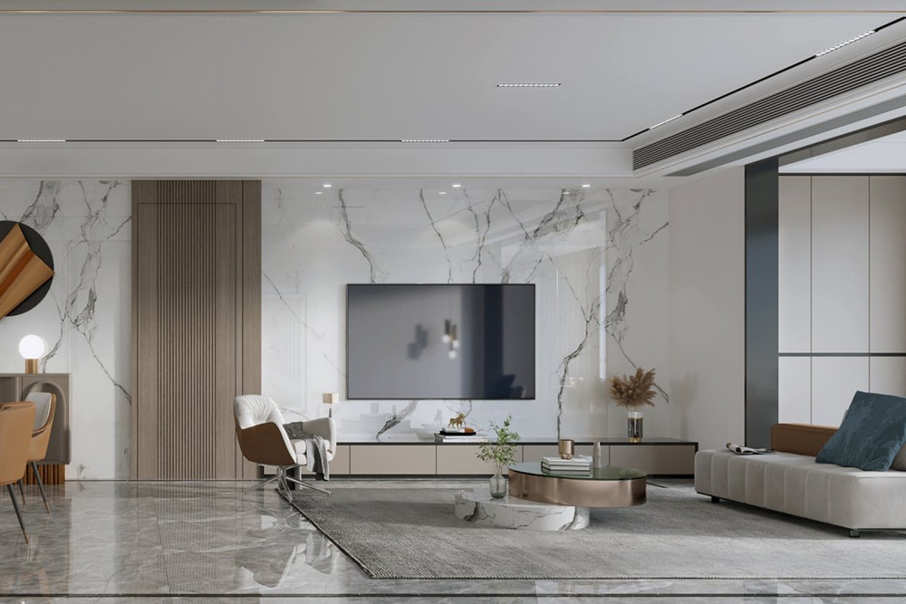 嘉興市龍光&middot;西塘江南大境現(xiàn)代簡(jiǎn)約風(fēng)格三居室裝修案例